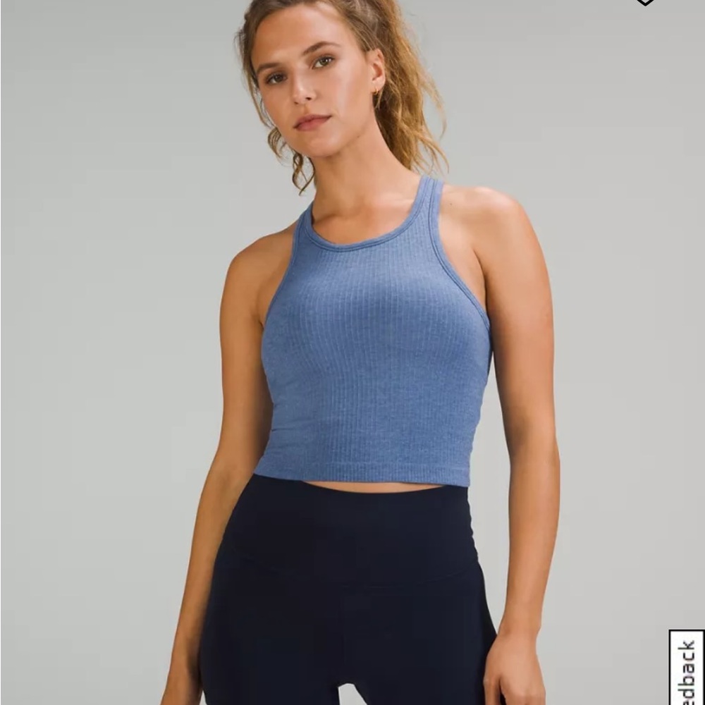 🚫not for sale🚫 Lululemon Ebb to Street Cropped Racerback Tank - worn once!